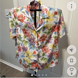 Alfred Dunner Multicolor Floral Blouse